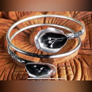 Sterling silver Lily cuff bracelet